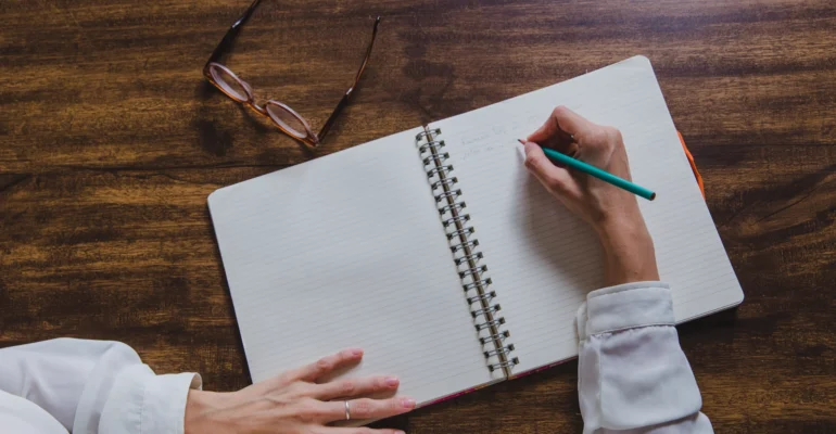 writing-notebook-top-view